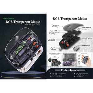 Deskbuddy RGB Transparent Mouse